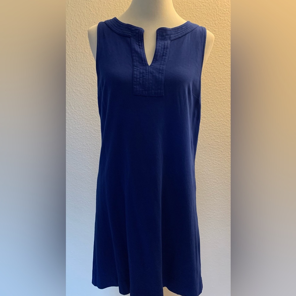 Blue sleeveless casual dress, szM